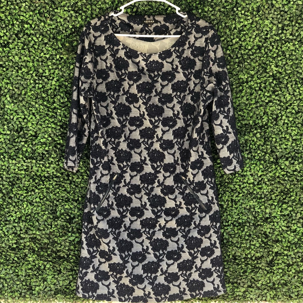 Lace sweatshirt dress